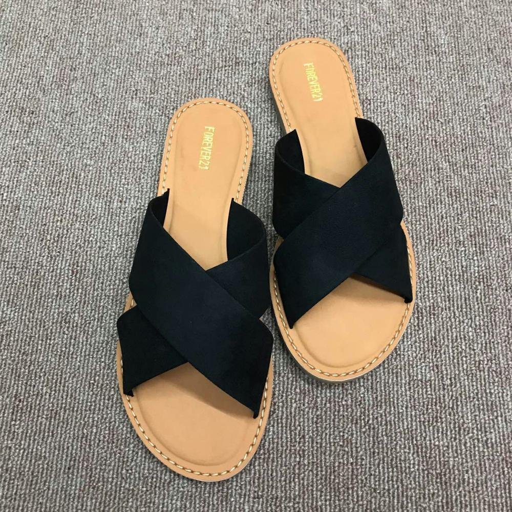 PU wholesale women shoes flat casual fashion Ladies slipper