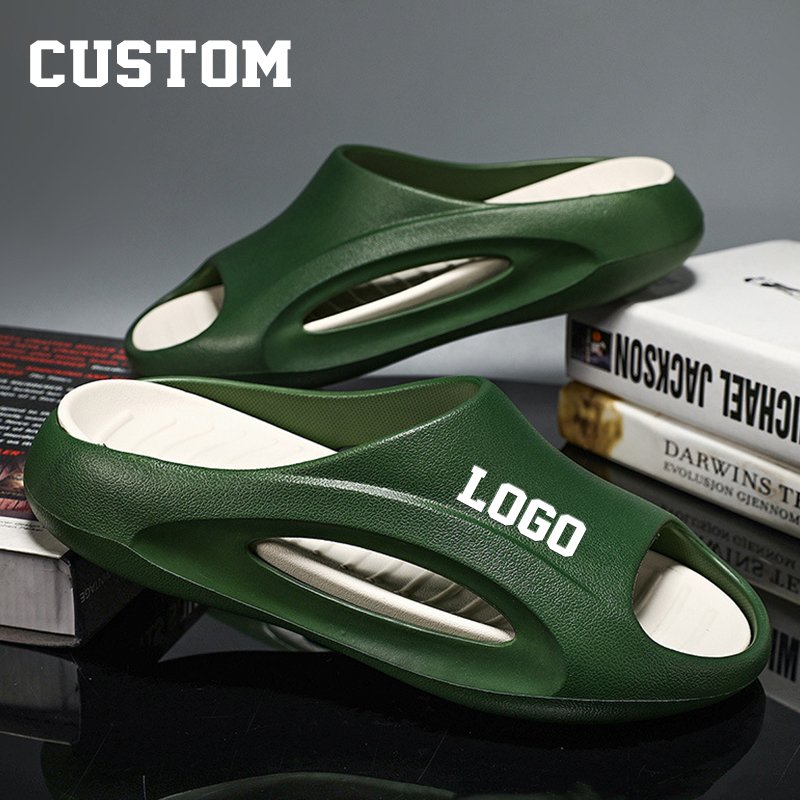 2024 Summer Thick Sole Sports Custom Men Women Designer Printed Eva Beach Slides Slippers Unisex Custom With Own Logo