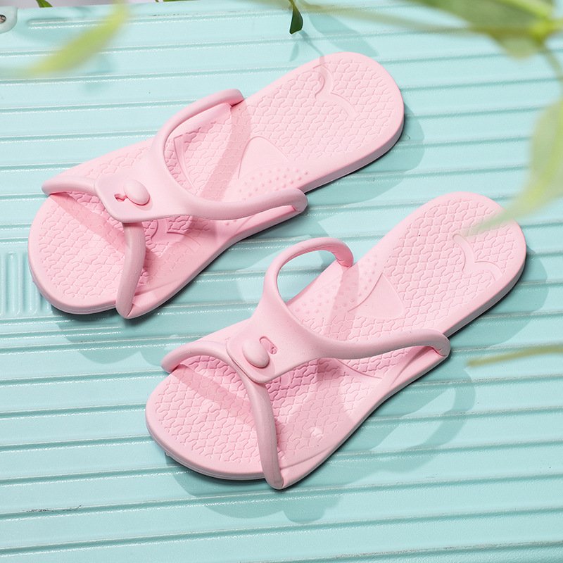 New hotel travel sandals with foldable EVA soft bottom for couples men's travel portable slide slippers