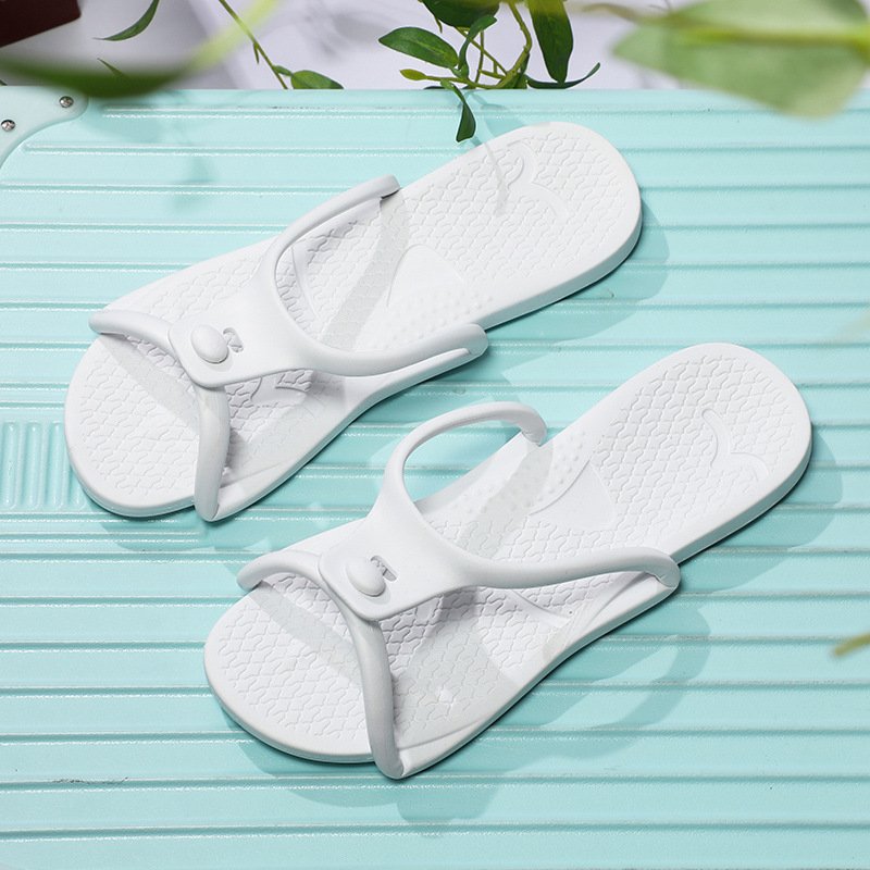 New hotel travel sandals with foldable EVA soft bottom for couples men's travel portable slide slippers