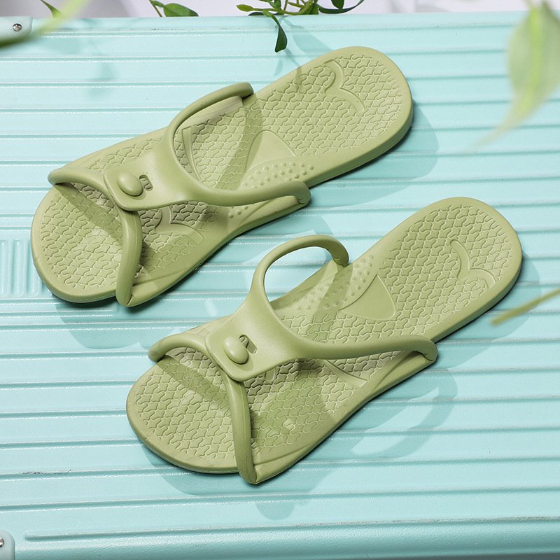 New hotel travel sandals with foldable EVA soft bottom for couples men's travel portable slide slippers
