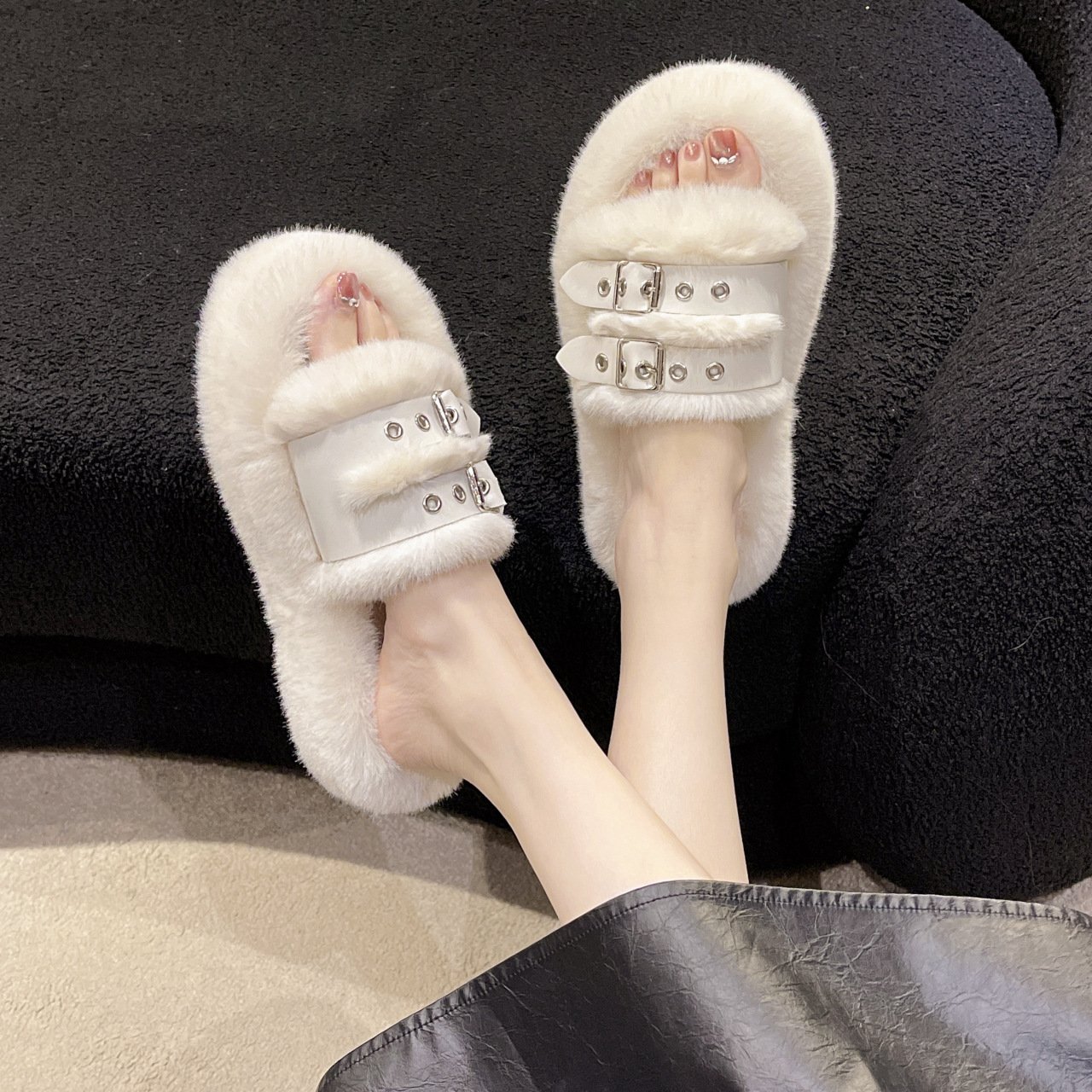 womens slippers womens shoes size flat bottom mid-heel outdoor cotton slippers women's fashion