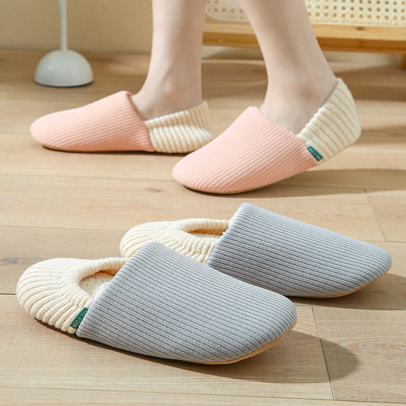 Japan winter hot sale women men winter indoor warm anti-slip knitting slide slipper