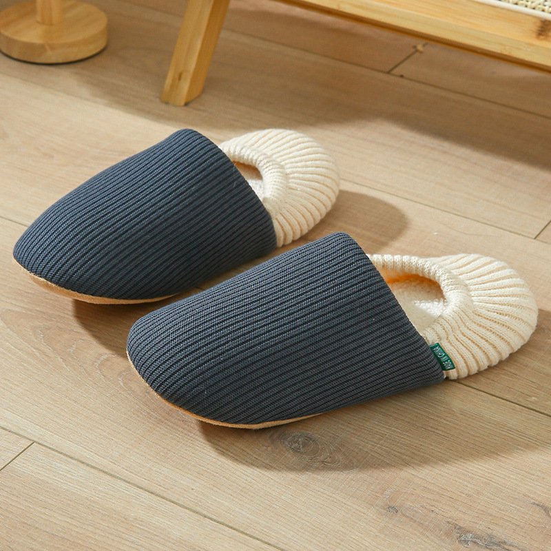 Japan winter hot sale women men winter indoor warm anti-slip knitting slide slipper