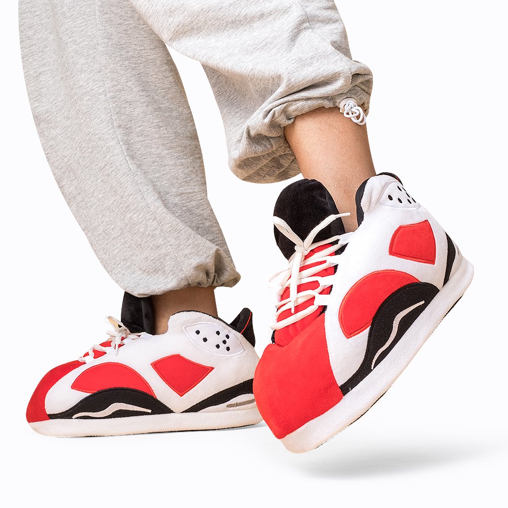 New style sneaker slippers house shoes slippers red big sneaker sports slipper