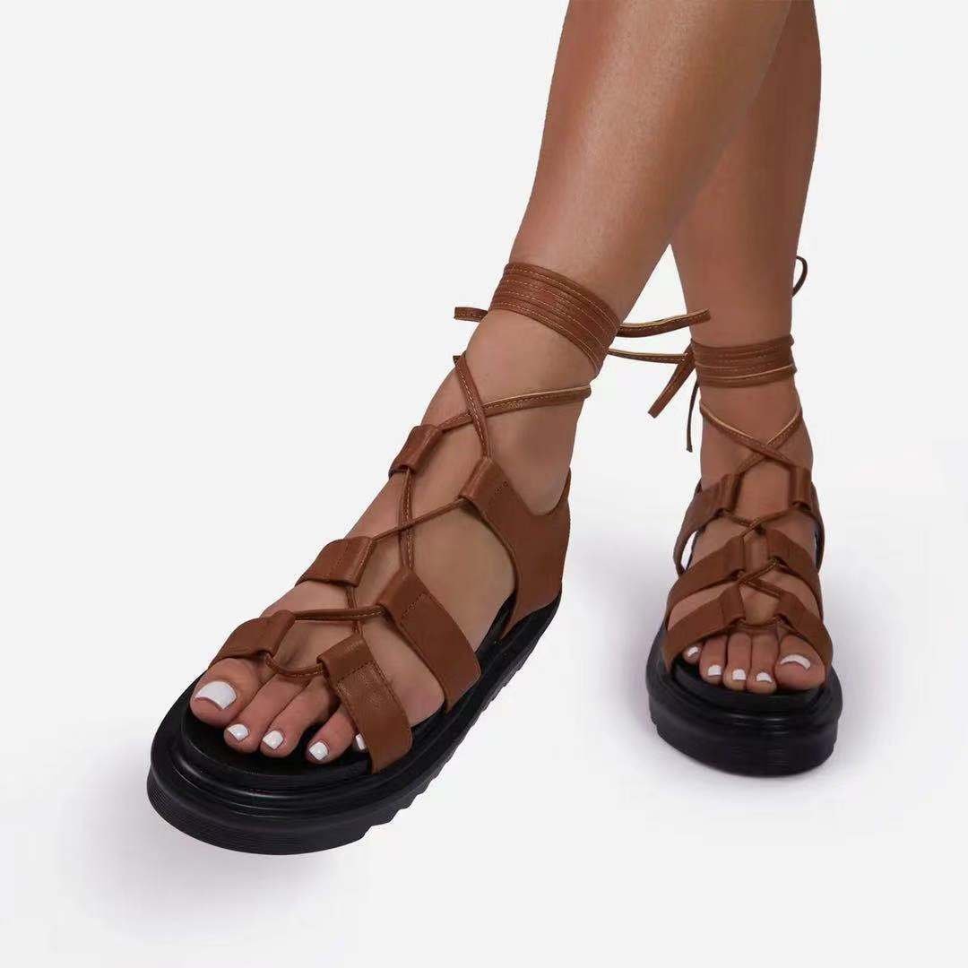 2022 Fashion Summer Shoes Women Sandals Casual Flats Sandals Beach Shoes Women Sandals