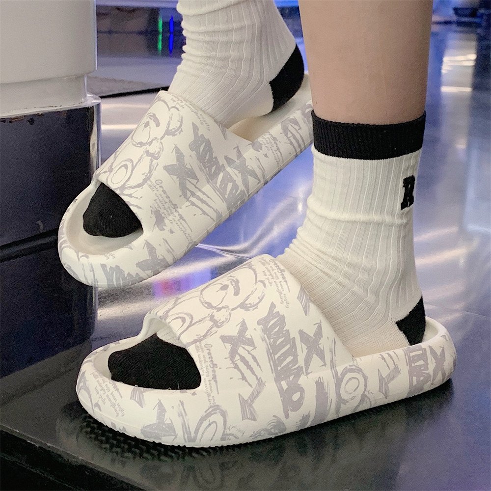 XIXITIAO wholesale soft sole slide sandals home house indoor men slippers unisex cute bear eva slides slippers for women girls
