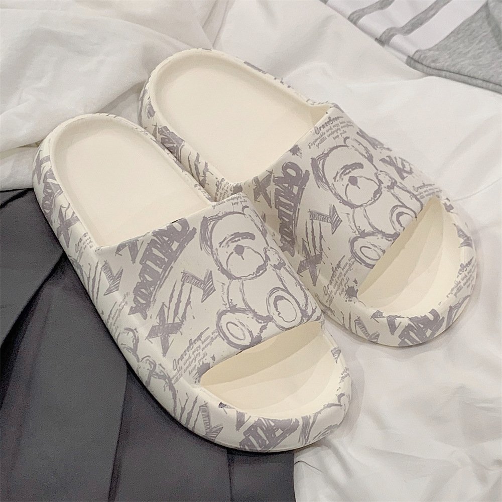 XIXITIAO wholesale soft sole slide sandals home house indoor men slippers unisex cute bear eva slides slippers for women girls