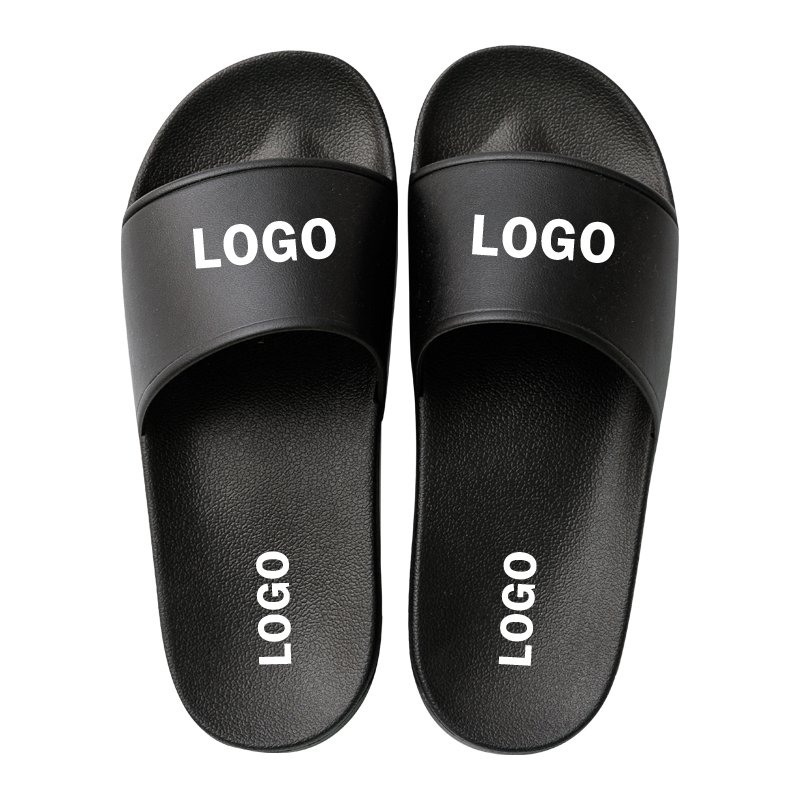 Designer Summer Customized Brand PVC Indoor Home Slippers Unisex With Logo Custom House Mens Slides Slippers