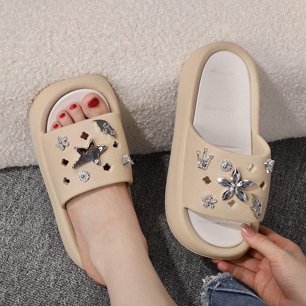 new fashion ladies fancy shoes slide slipper colored platform sandals for women and ladies