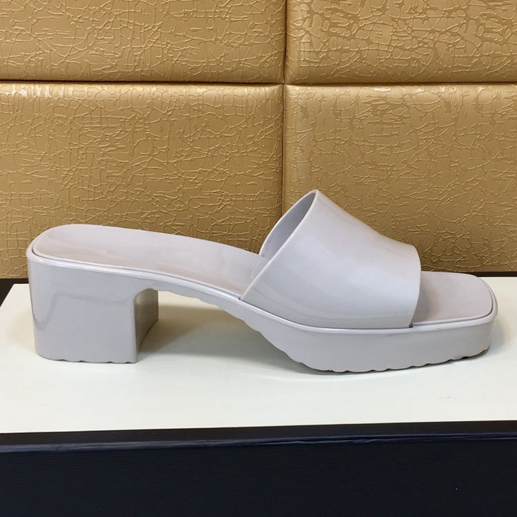 Most popular transparent jelly home outdoor heels slippers luxury logo slippers brands slipper Designer slide