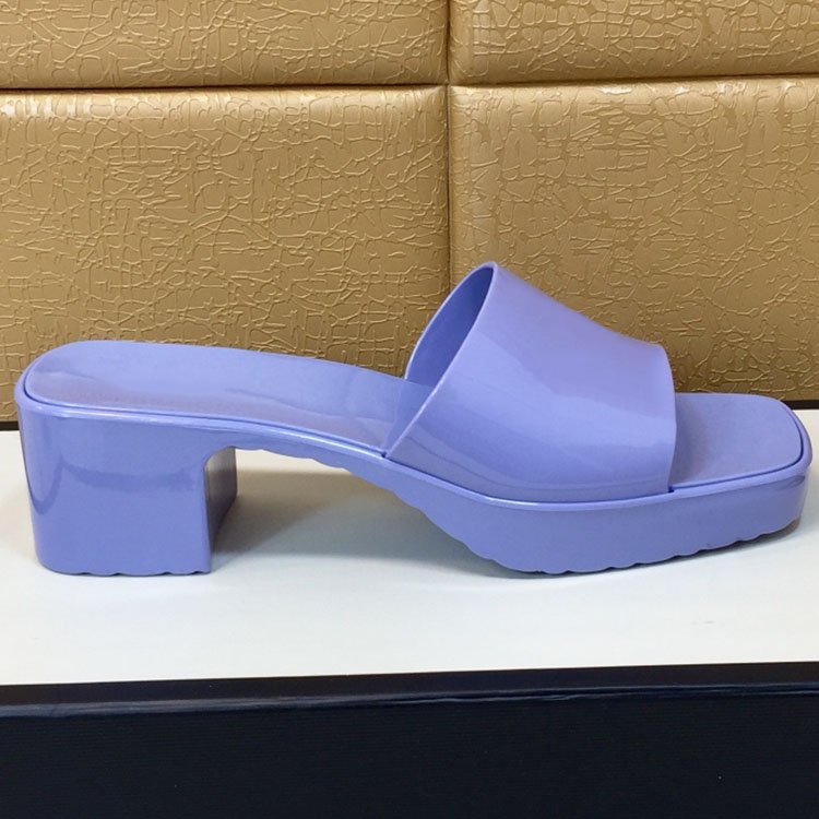 Most popular transparent jelly home outdoor heels slippers luxury logo slippers brands slipper Designer slide