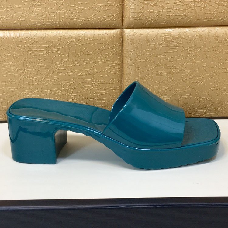 Most popular transparent jelly home outdoor heels slippers luxury logo slippers brands slipper Designer slide