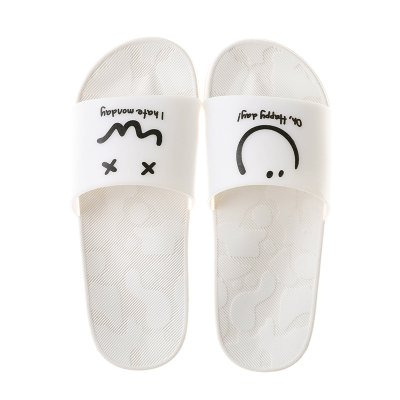 2022 New Summer Slides Slipper Couple Flip Flops Outdoor Beach Sandals Men Women's Smile Slippers
