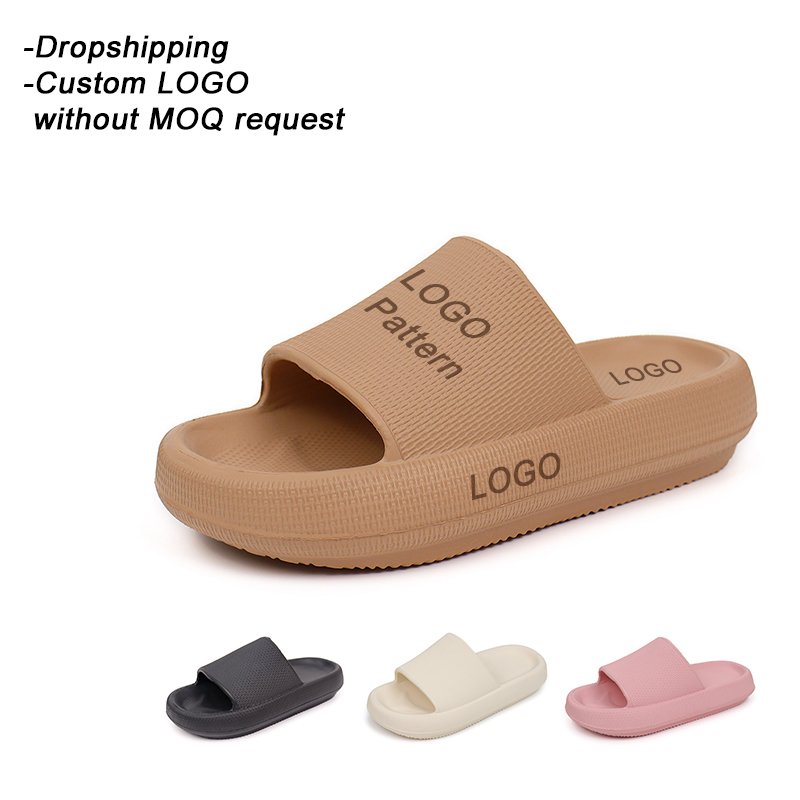 ycfootwear Dropshipping pillow slides cloud slippers custom flip flops home custom slippers with logo indoor outdoor slippers