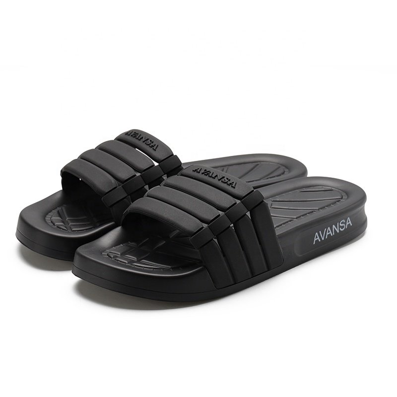 Henghao Oem Low Moq New Style Pu Soft Slides Slippers Plain Bulk Custom Slides Slippers Prime Shoes Leather Sandals For Men