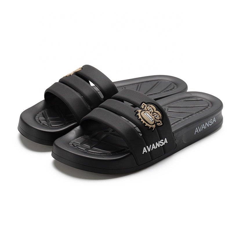 Henghao Oem Low Moq New Style Pu Soft Slides Slippers Plain Bulk Custom Slides Slippers Prime Shoes Leather Sandals For Men