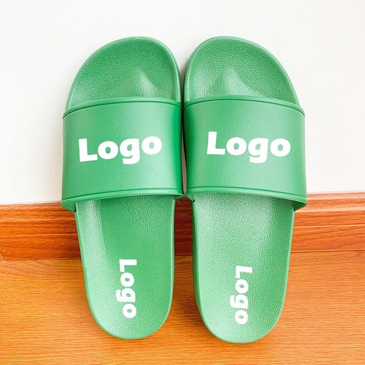 Wholesales Young Girl Sandal PVC customized Brand Slide Slippers Plain Blank Sandal Custom Logo PVC Slide Slippers
