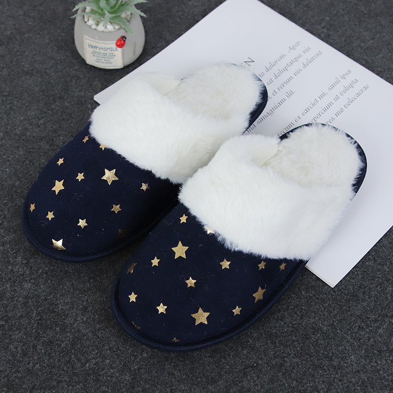 Adult Winter Warm Bedroom Plush Faux Suede Slides Slippers Plush Upper Sandals For Women Ladies Sandals And Slippers Wholesale