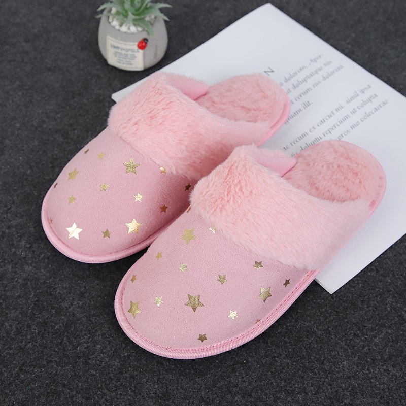 Adult Winter Warm Bedroom Plush Faux Suede Slides Slippers Plush Upper Sandals For Women Ladies Sandals And Slippers Wholesale