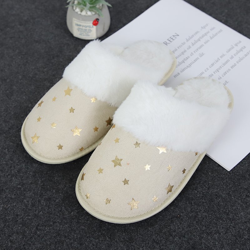 Adult Winter Warm Bedroom Plush Faux Suede Slides Slippers Plush Upper Sandals For Women Ladies Sandals And Slippers Wholesale