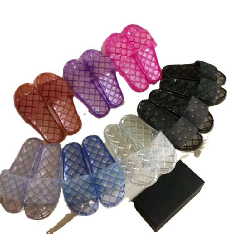 jelly transparent crystal jelly slippers designer slippers brands slipper Designer slide