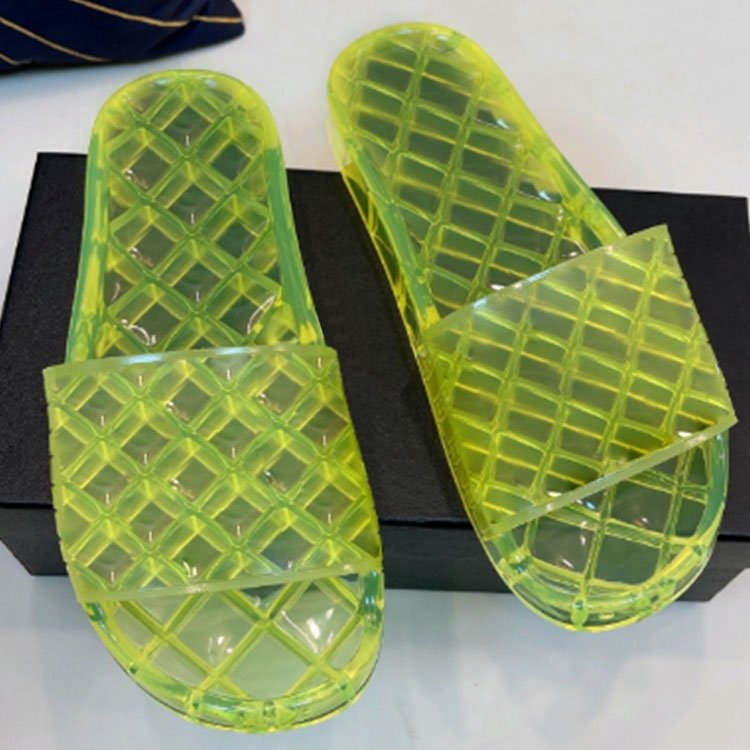 jelly transparent crystal jelly slippers designer slippers brands slipper Designer slide