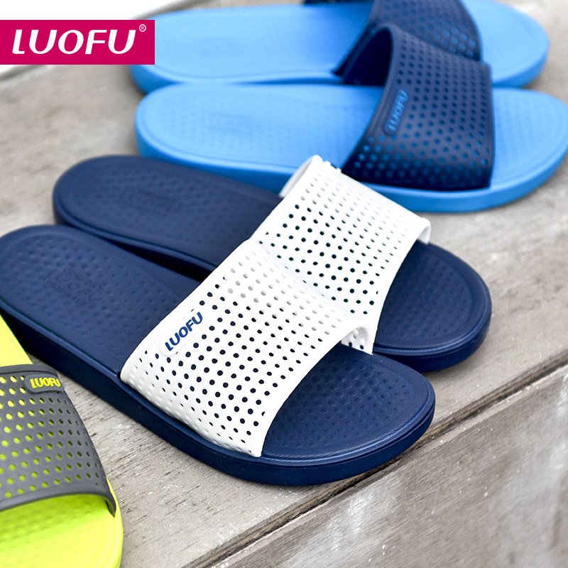 LUOFU 2021 EVA flat men mules slipper Comfort Slide Sandals fashion waterproof no-slip men's slippers