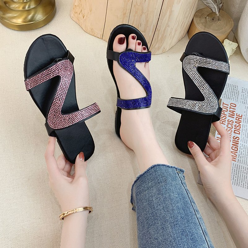 2024 Fashion women Slides Slippers Designer Girls Shoes Z top Slippers For Women Ladies Beach Supplier Bling PU leather Sandals