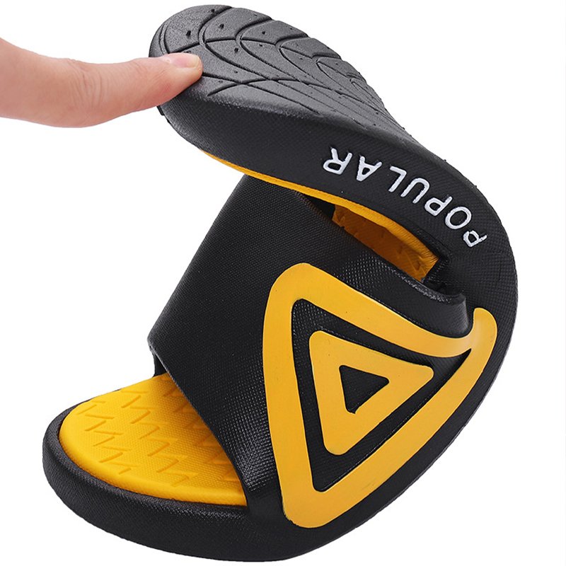 2023 Designer Summer New Beach Custom Logo Slipper Cool Geometric Style Triangle Men's Slides Slippers