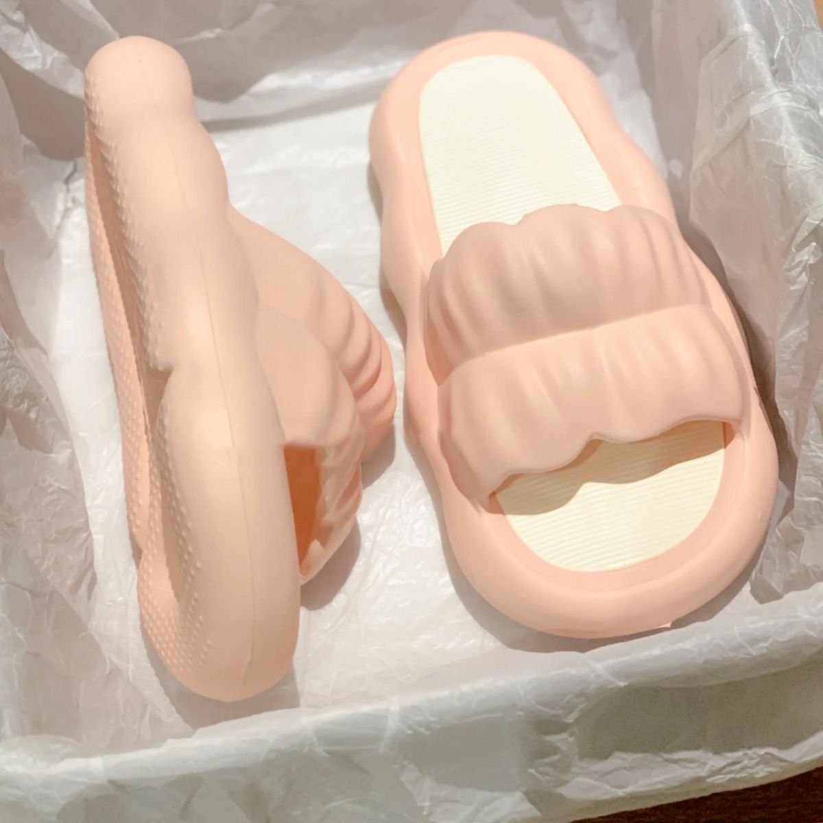 Pillow Slippers for Women and Men Non Slip Quick Drying Shower Slides Bathroom Sandals | Ultra Cushion | Thick Sole