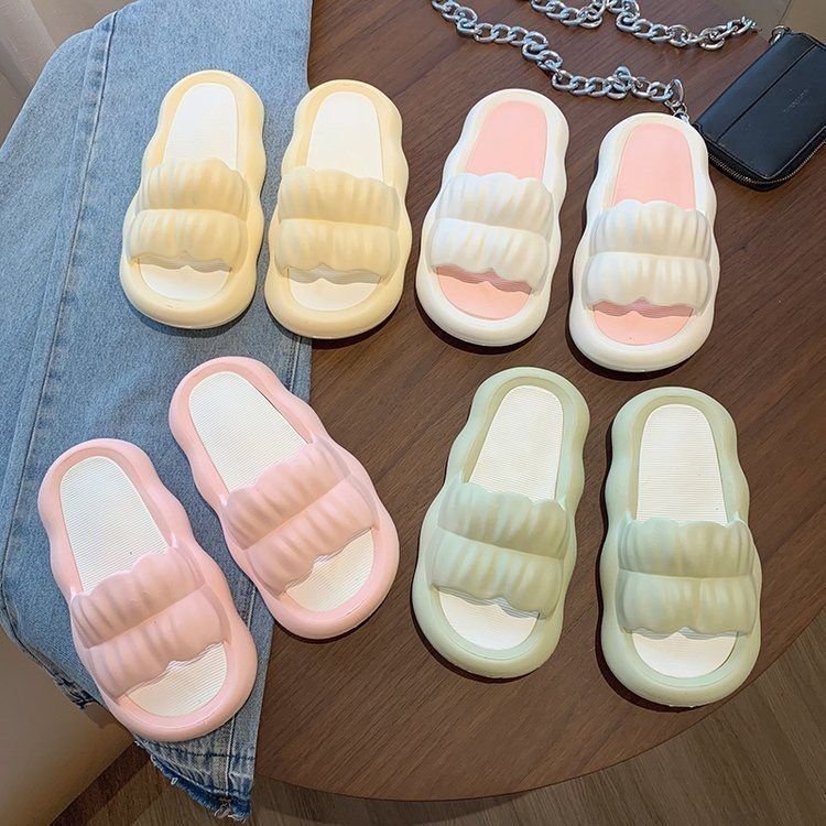 Pillow Slippers for Women and Men Non Slip Quick Drying Shower Slides Bathroom Sandals | Ultra Cushion | Thick Sole