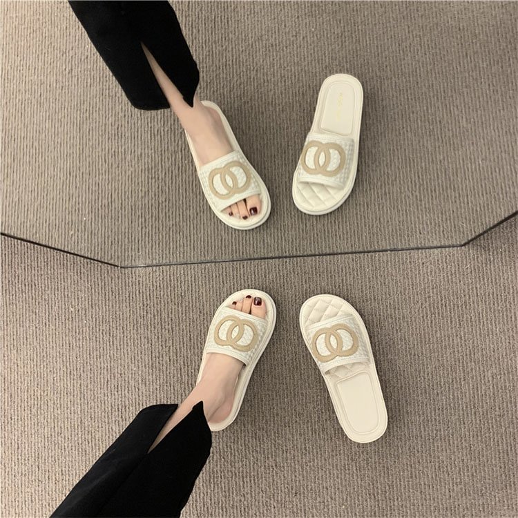slippers for women leather shoes outdoor platform non-slip slippers for woman casual footwear summer outdoor slides slipper