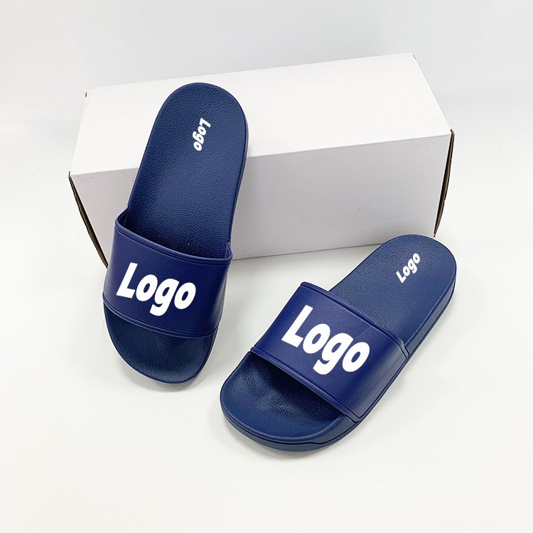 Blank Plain Sandal Design Black Slide Slide Slippers Sandal Men Custom Logo Flat PVC Slide Slippers