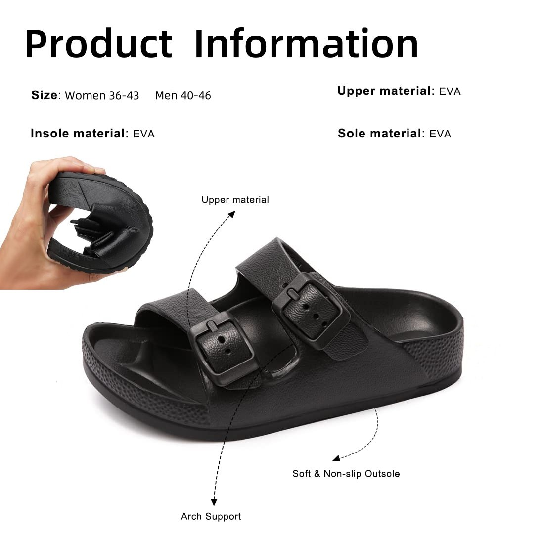 High Quality Eva Arch Support Wholesale Soft Men's & Women's Flat Slippers Summer Outdoor Unisex Birkenstocks Slides Sandals