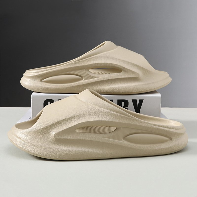 Custom Printing Logo Pattern Black Plain Flats Men's EVA Foam Sport Sandals Slides Slippers