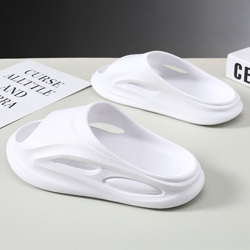 Custom Printing Logo Pattern Black Plain Flats Men's EVA Foam Sport Sandals Slides Slippers