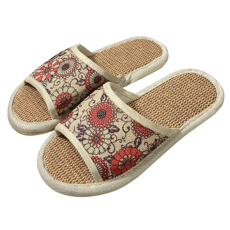 Fashionable Linen Slippers For Couples Soft Sole Anti Slip Lightweight Summer Slippers