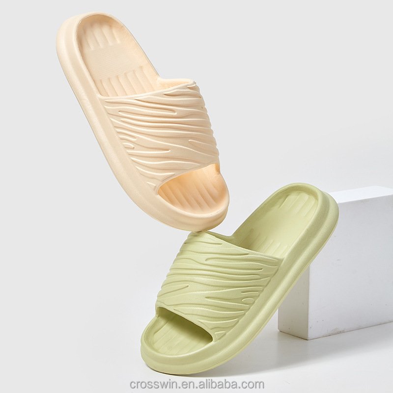 2024 Fashion Custom Logo Slides Women Slippers Open Toe Slippers Pillow Slide Slippers