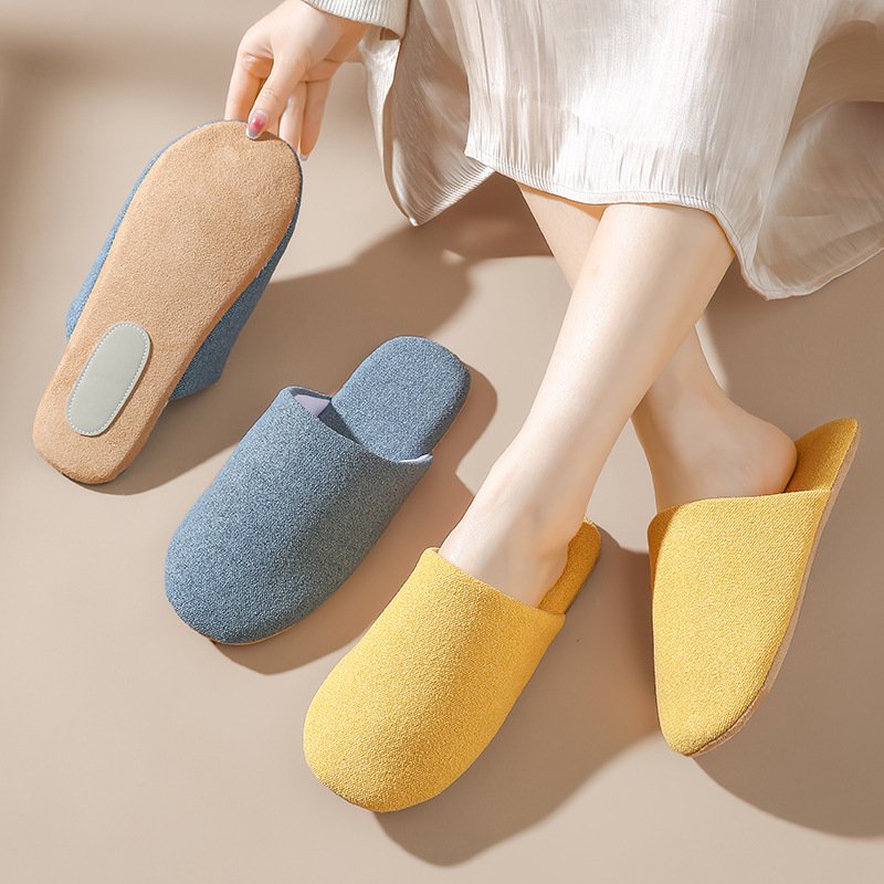 Winter slippers flats furry slippers non-slip warm winter indoor comfortable warm soft house family slippers