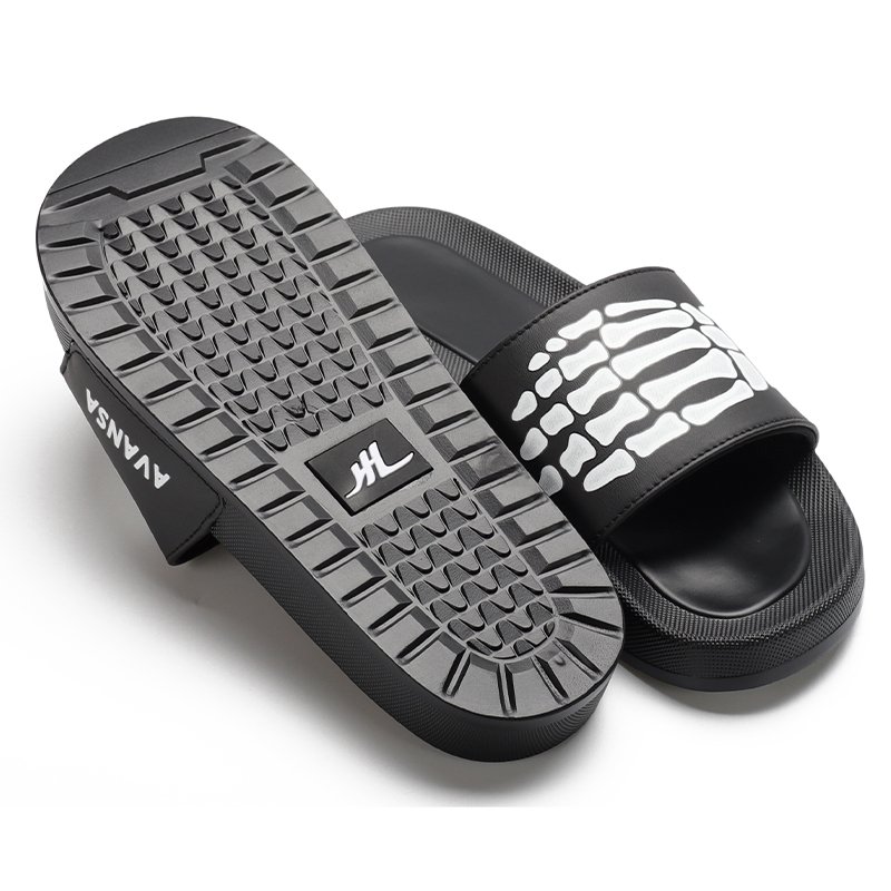 Wholesale Factory Oem Designers Slides Sandals Rubber Embossed Logo Unisex Men Women Custom Logo Pu Slides Slippers Footwear