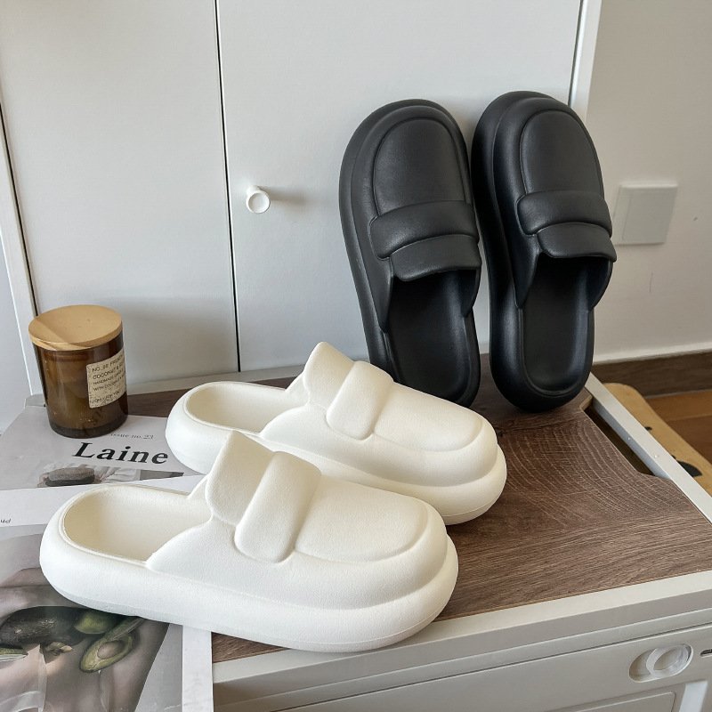 Closed toe half slippers women's summer fashion outdoor sandals home empty flat lazy slippers droppings beach shoes