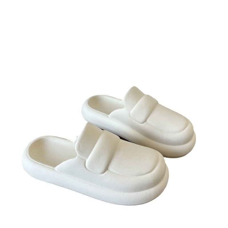 Closed toe half slippers women's summer fashion outdoor sandals home empty flat lazy slippers droppings beach shoes