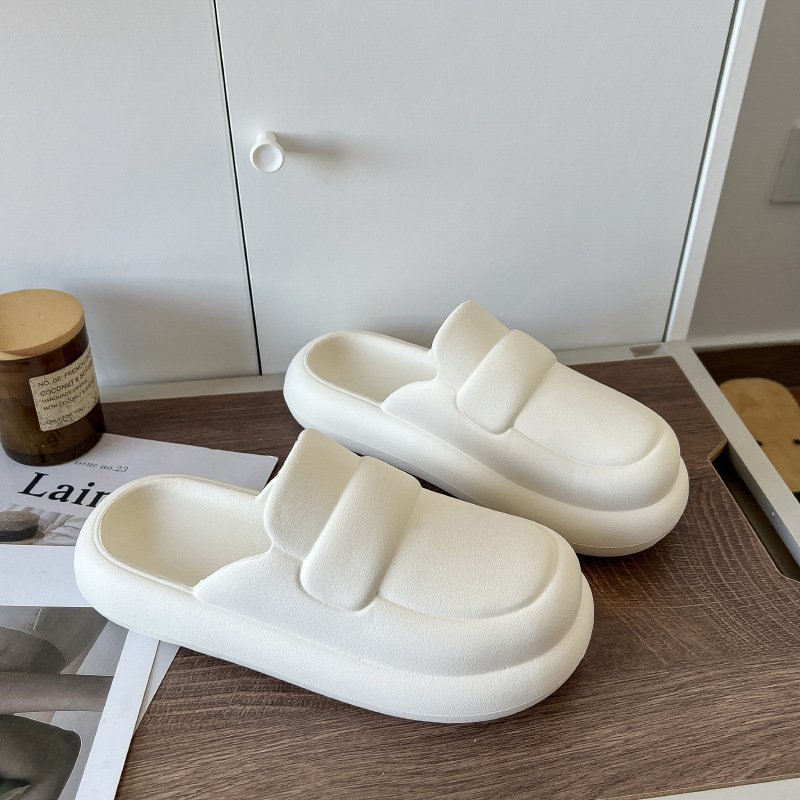 Closed toe half slippers women's summer fashion outdoor sandals home empty flat lazy slippers droppings beach shoes