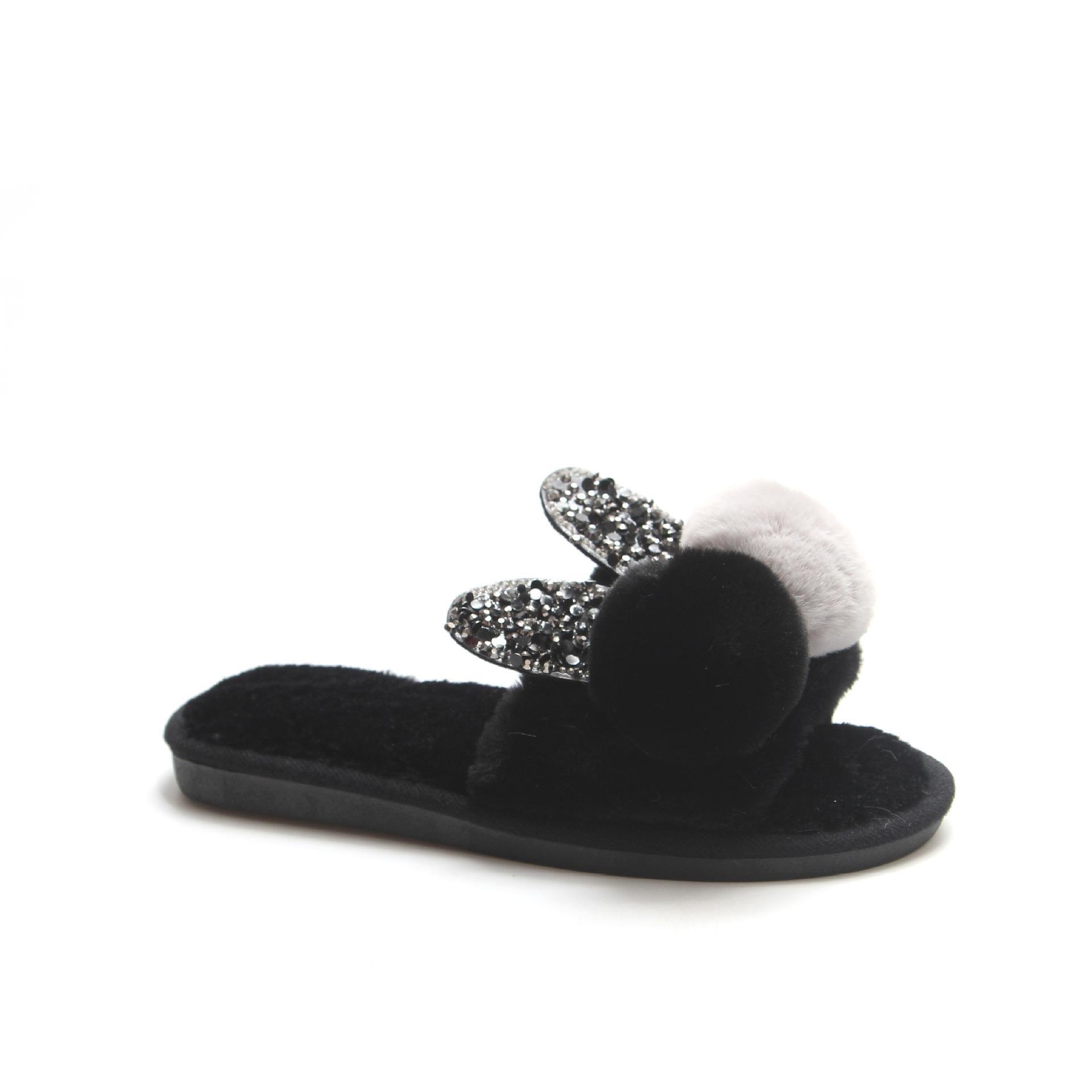 2023 popular Slides Slippers lovely rabbit plush slippers cartoon design ladies bedroom Slipper