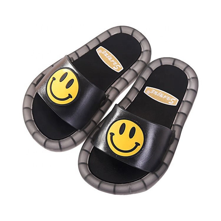 Children's Luminous Slippers Soft PVC Shoes Smile Pattern Non-slip Footwear Kids Slippers for Girls