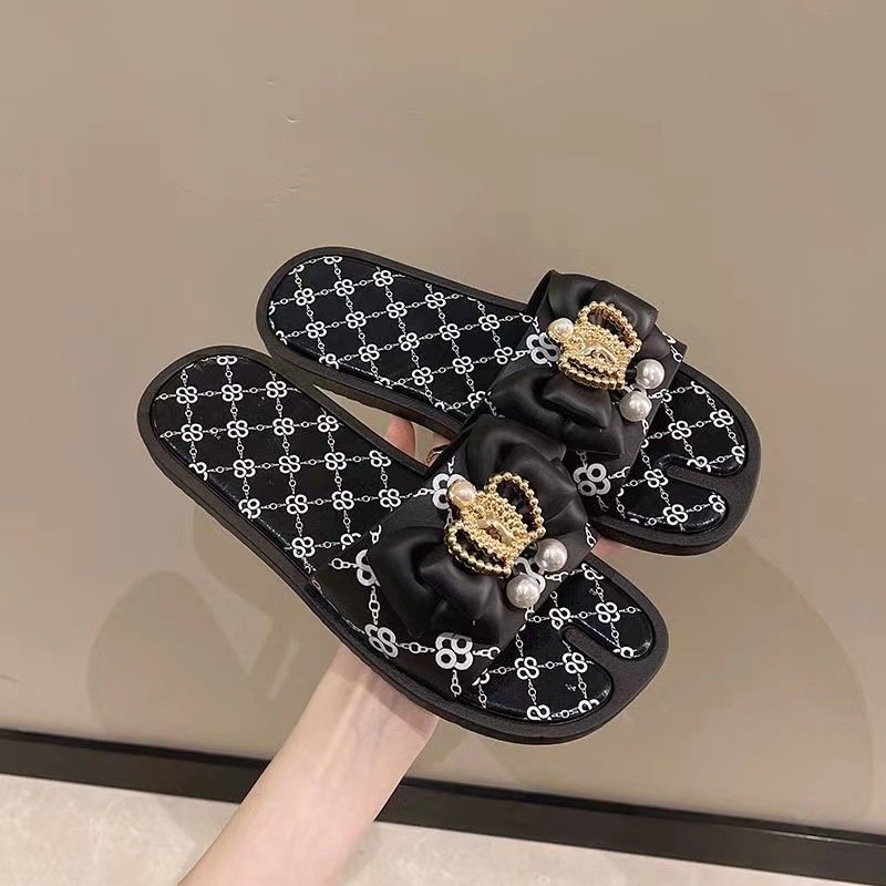 Best design shoes soft bottom indoor beach slippers for women pearl slipper slippers ladies designer