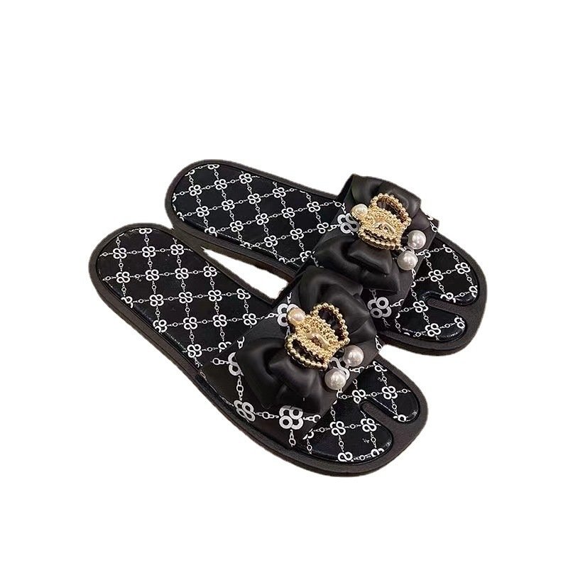 Best design shoes soft bottom indoor beach slippers for women pearl slipper slippers ladies designer