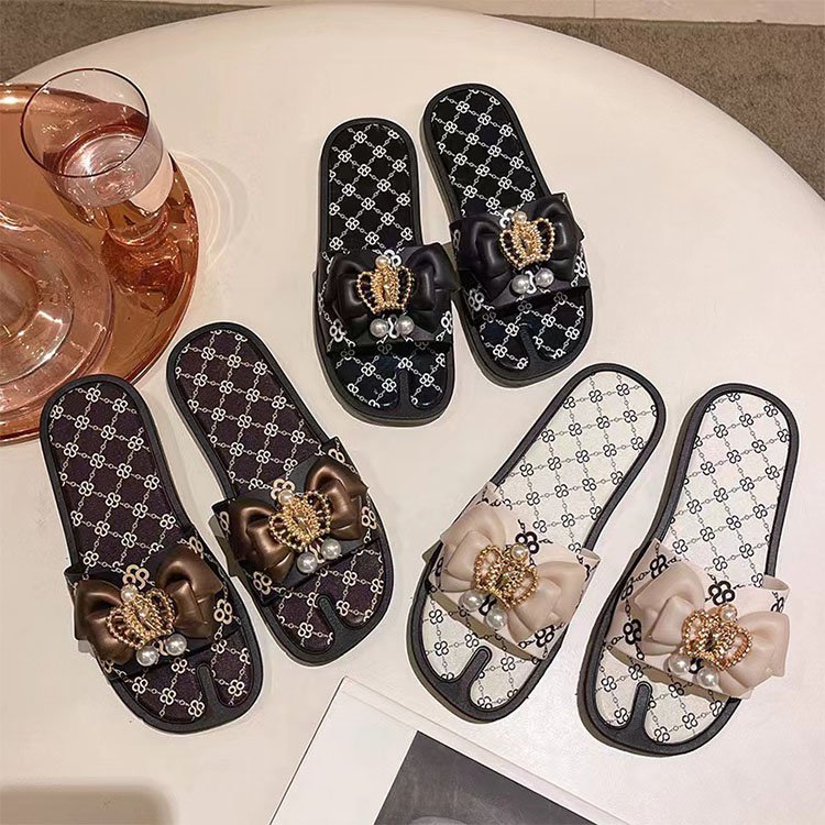 Best design shoes soft bottom indoor beach slippers for women pearl slipper slippers ladies designer
