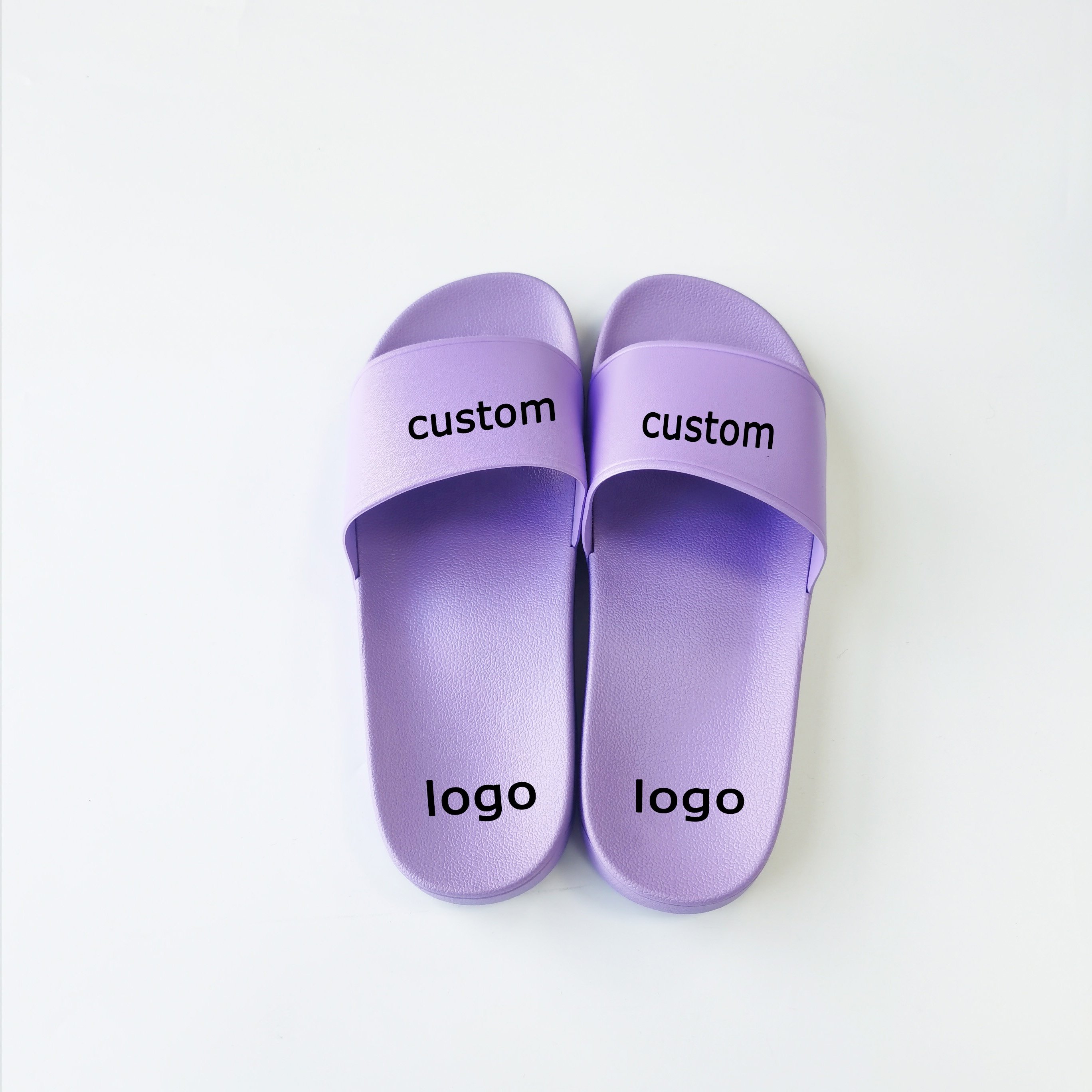 PVC plain custom logo mens slippers outdoor street wear sleepers slides for men OEM logo unisex sandals shoes